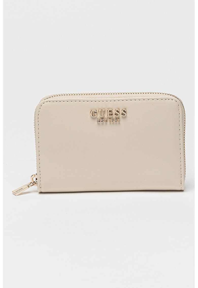 Portofel de piele ecologica cu aplicatie logo metalica