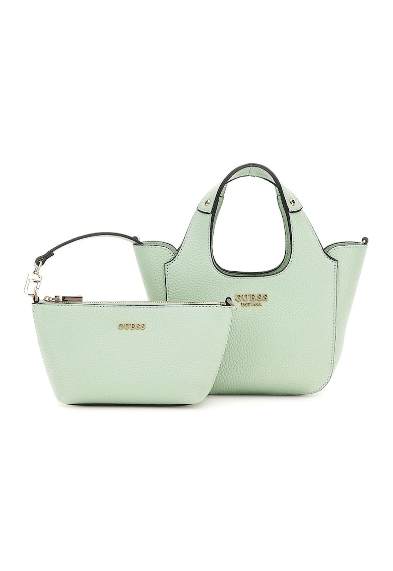 Set de geanta shopper si etui din piele ecologica