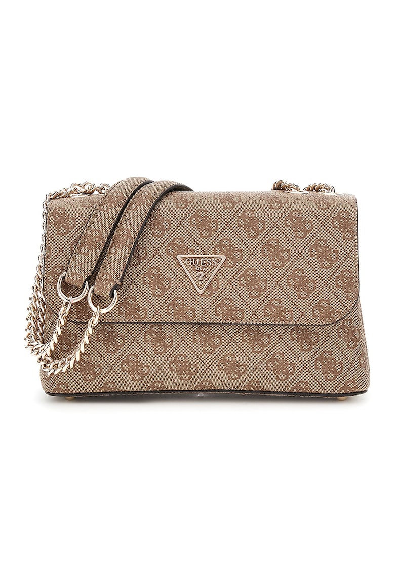 Geanta crossbody din piele ecologica cu model monograma Erica Eco