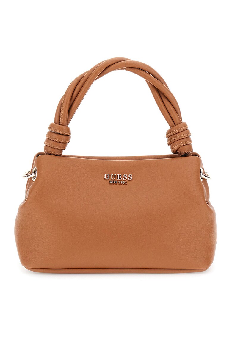 Geanta din piele ecologica cu maner Tiera - Portocaliu inchis