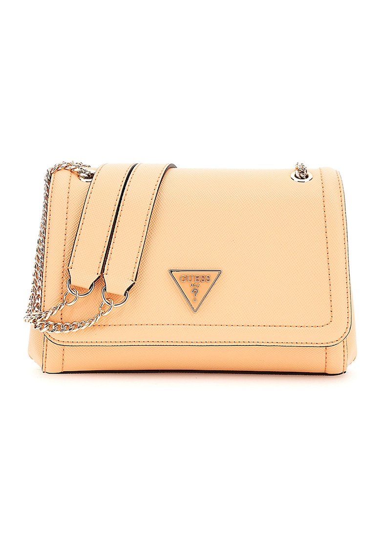 Geanta din piele ecologica cu bareta de umar si manere din lant Noelle