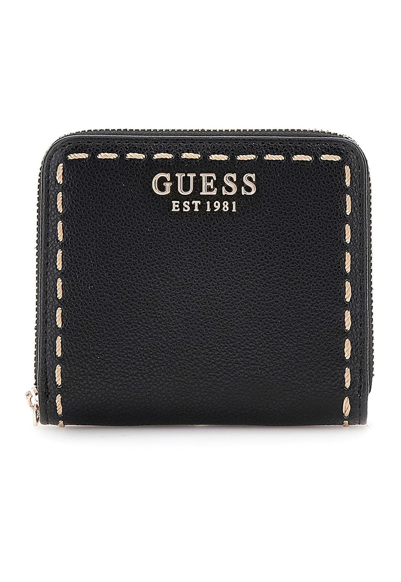 Portofel cu fermoar si cusaturi decorative Nastra