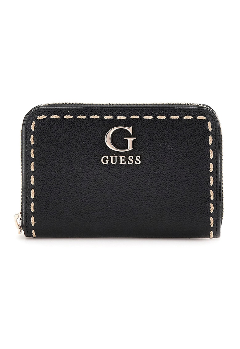 Portofel cu fermoar si cusaturi decorative Nastra