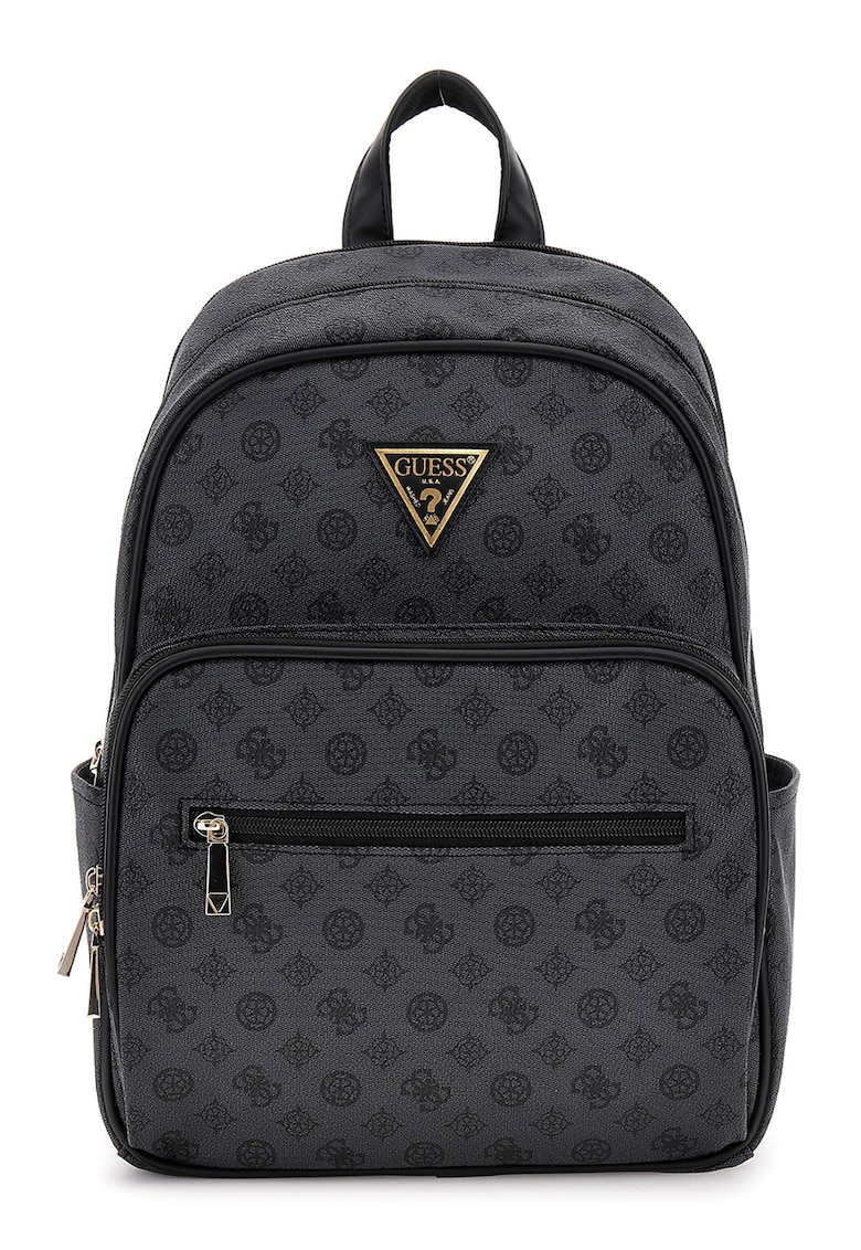 Rucsac cu buzunar exterior si model Berta - Gri carbune