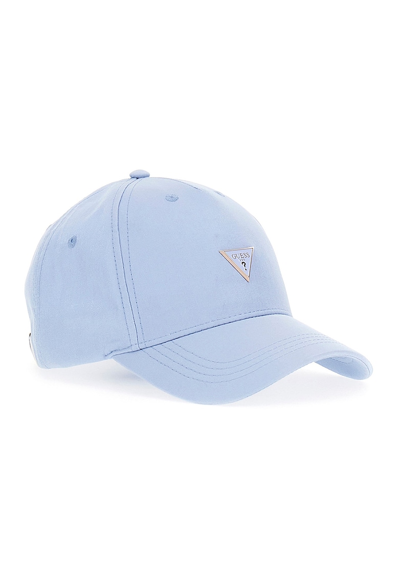 Sapca din bumbac cu logo - Albastru pastel