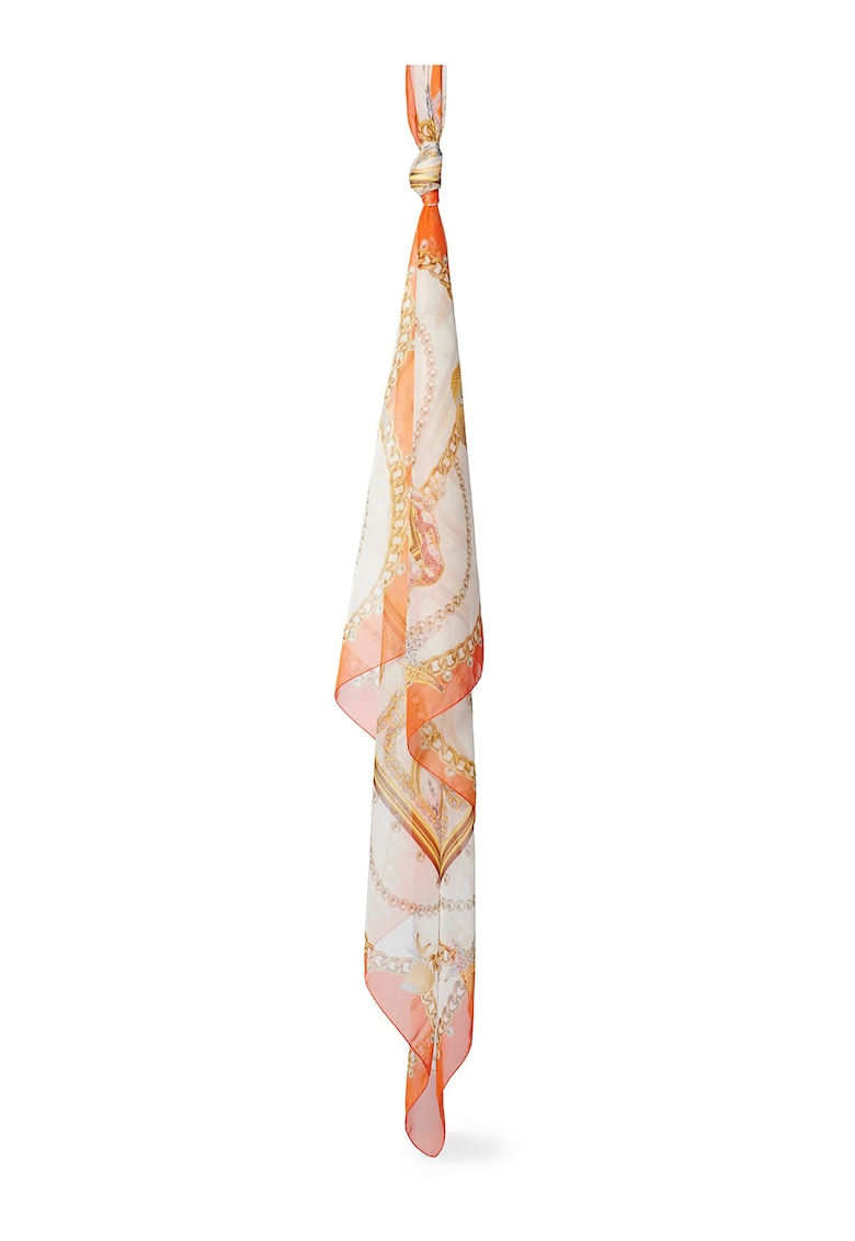 Esarfa patrata cu imprimeu logo