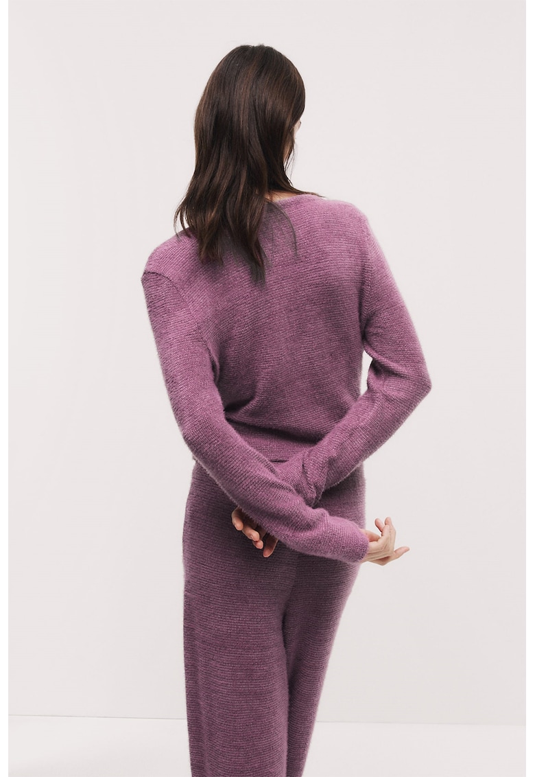 Bluza de pijama cu decolteu in V