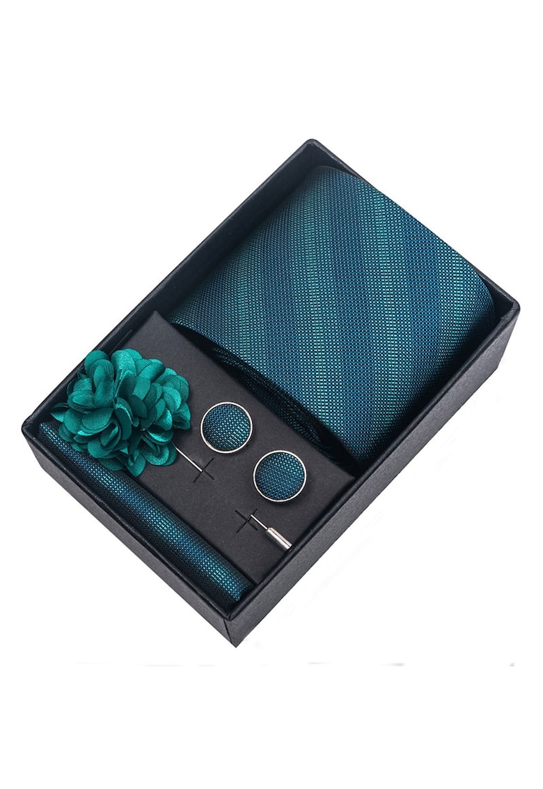 Set masculin 4 piese 6064 - Verde cu imprimeu