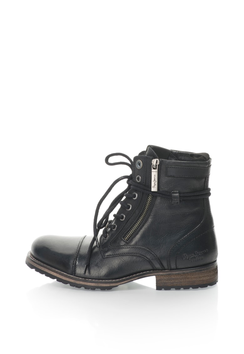 Bocanci de piele cu aplicatie cap-toe Melting
