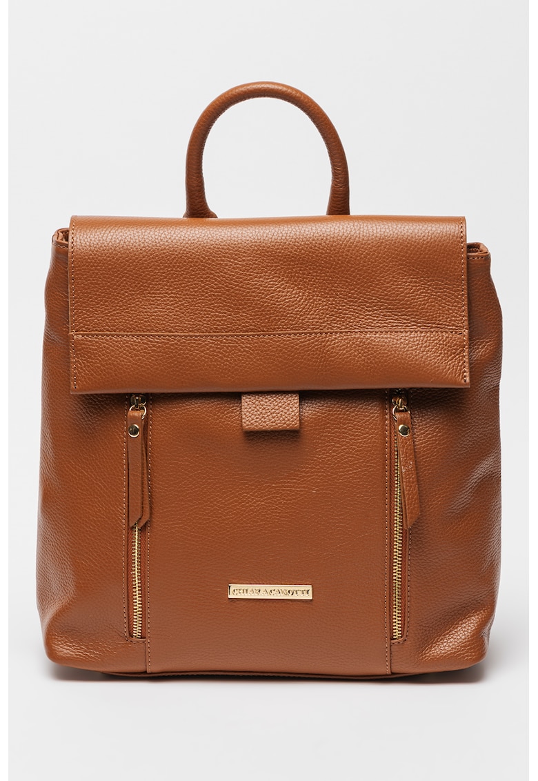 Rucsac de piele cu clapa