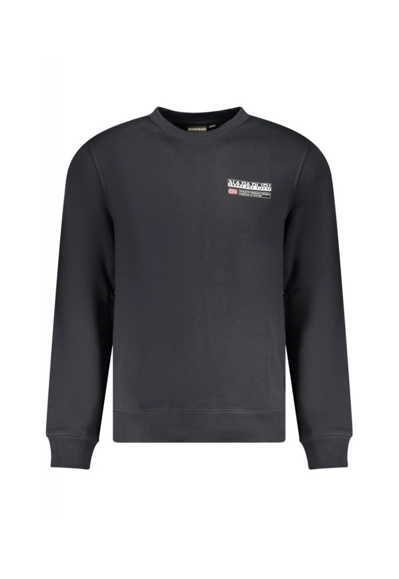 Bluza barbati cu imprimeu pe spate si logo pe fata - Regular Fit -
