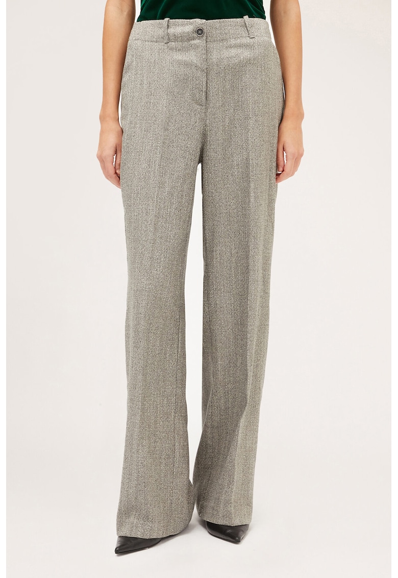 Pantaloni cu croiala ampla - Gri deschis