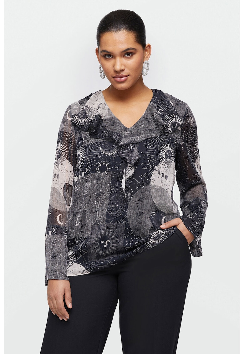 Bluza cu model grafic - Gri inchis