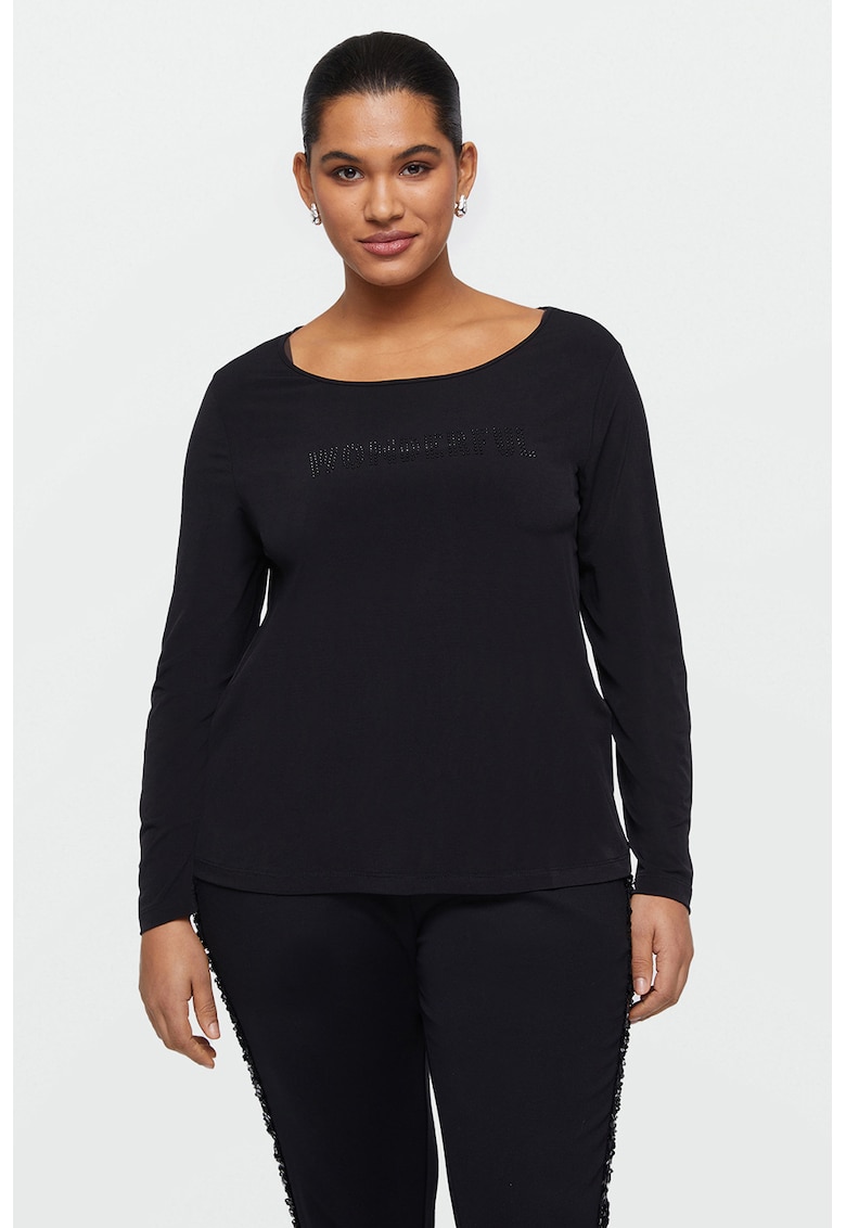 Bluza cu strasuri - Negru