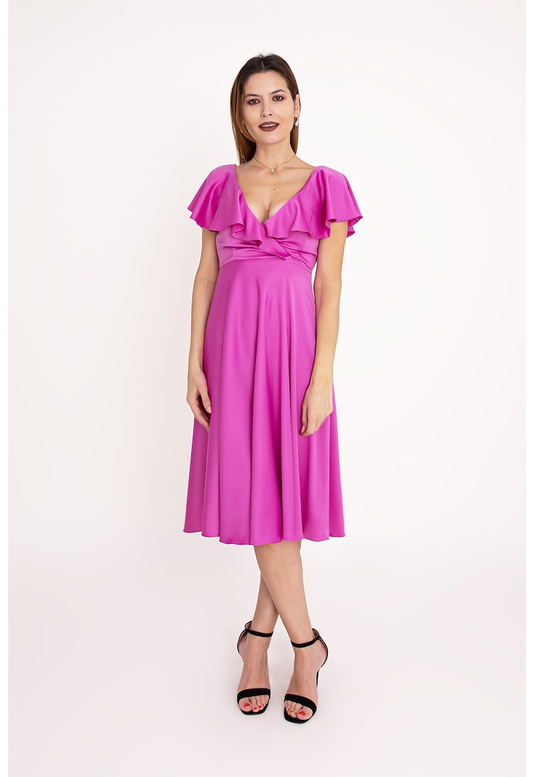 Rochie evazata cu volane Nova