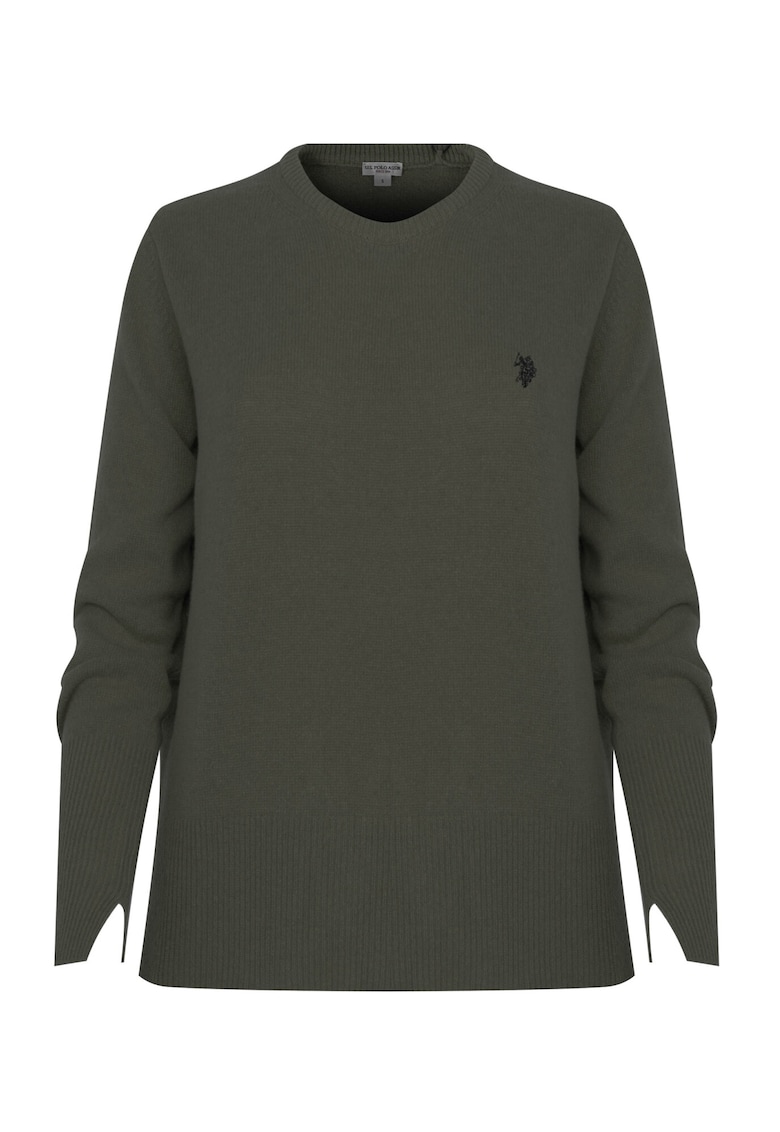 US POLO ASSN - pulover de dama PRIN verde bumbac - Kaki