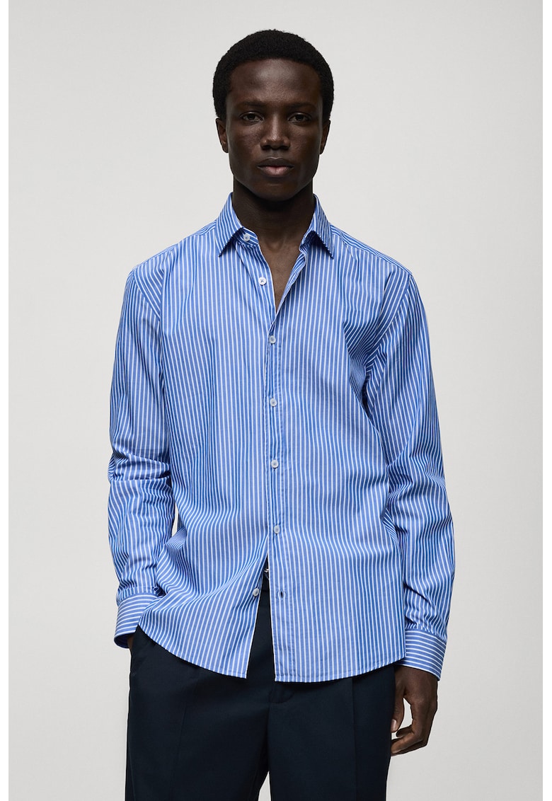 Camasa regular fit din bumbac cu dungi Camasa regular fit din bumbac cu dungi