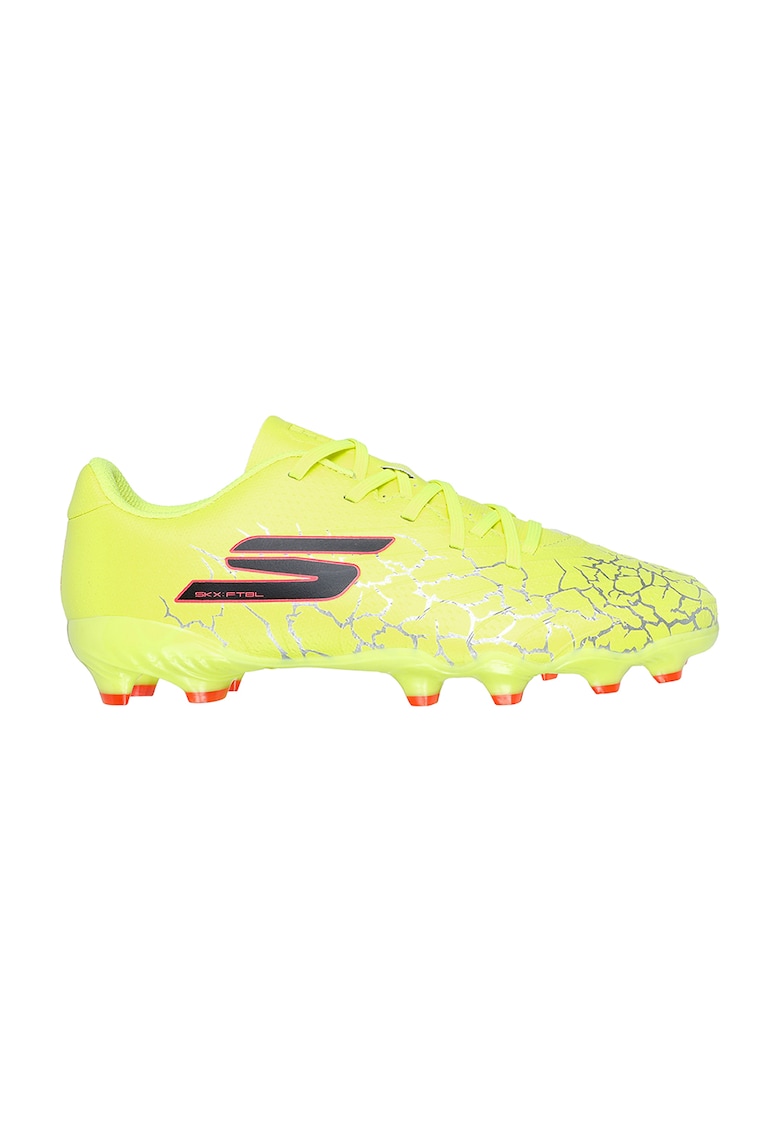 Pantofi sport cu model si logo - Galben neon