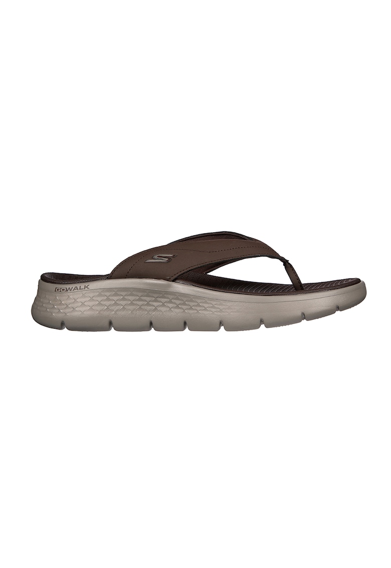 Papuci flip-flop cu detalii cu logo Go Walk Flex Vallejo - Maro