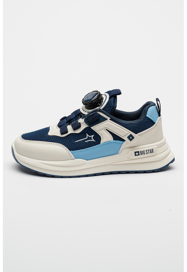 Pantofi sport wedge de plasa si piele ecologica