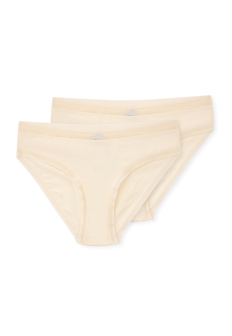 Set de chiloti uni din amestec de bumbac - 2 perechi