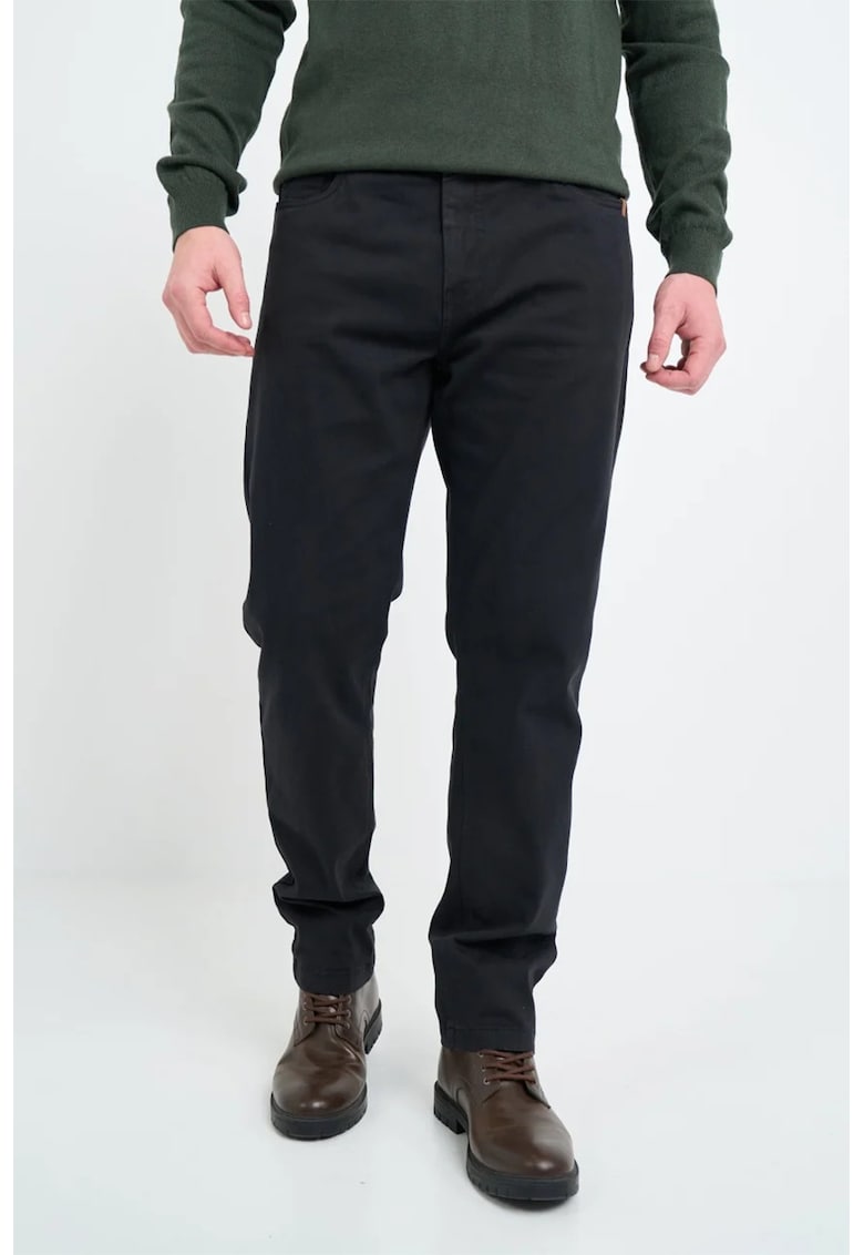 Blugi din amestec de bumbac cu talie medie