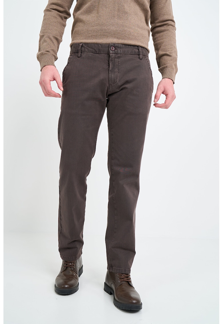 Pantaloni din amestec de bumbac cu buzunare laterale