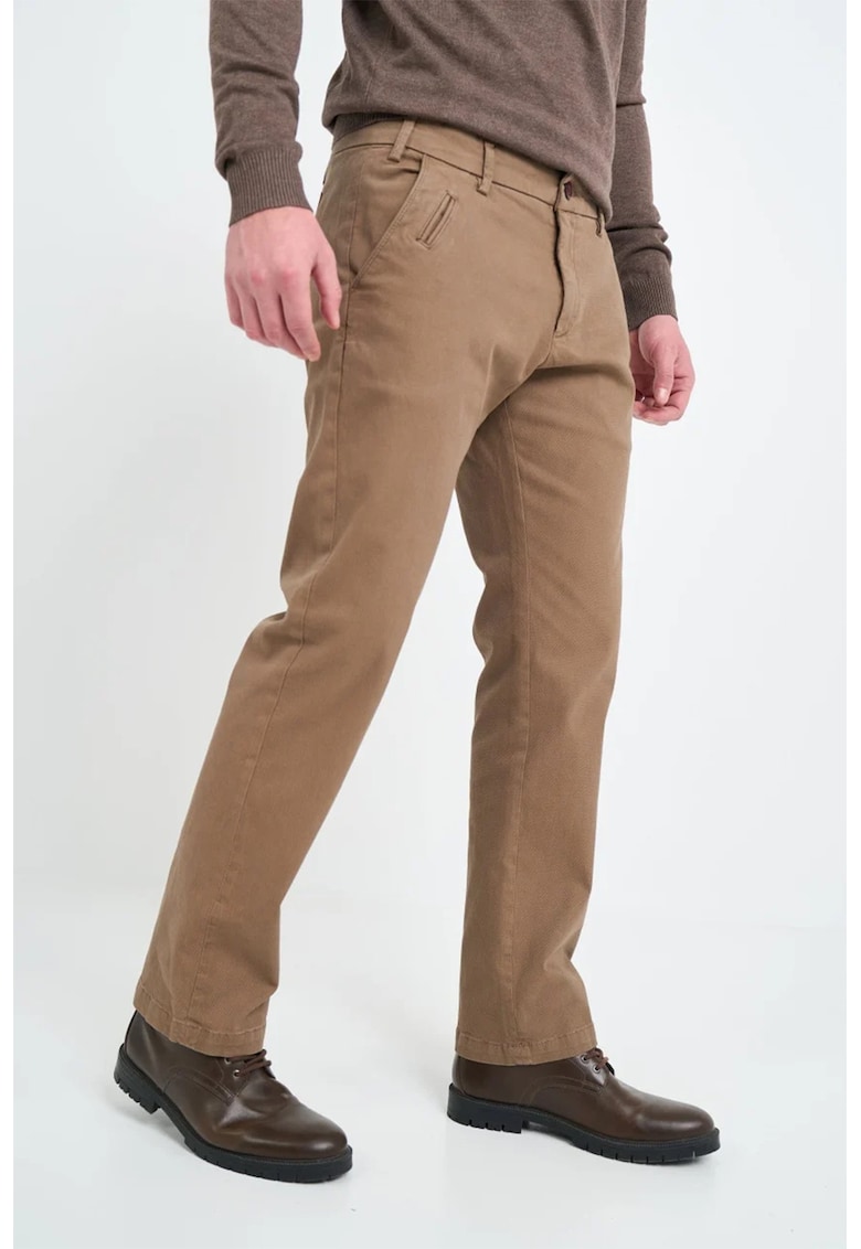 Pantaloni din amestec de bumbac cu buzunare laterale