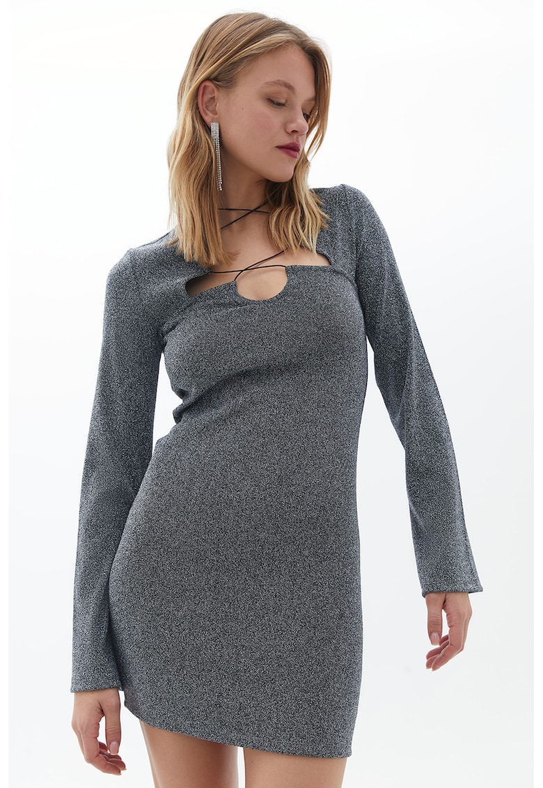 Rochie mini cu bretele decorative