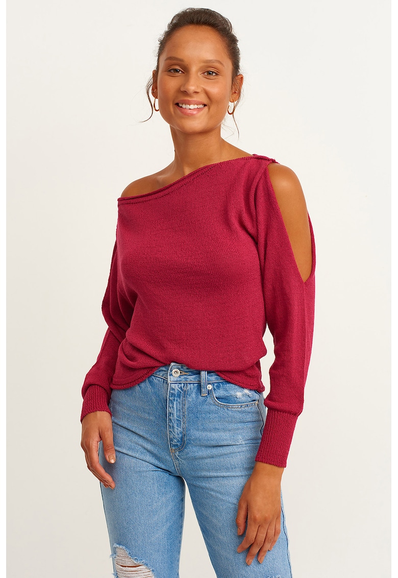 Pulover asimetric cu decolteu pe un umar