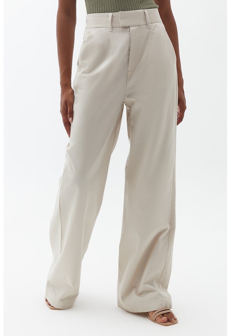 Pantaloni cu croiala ampla - Crem