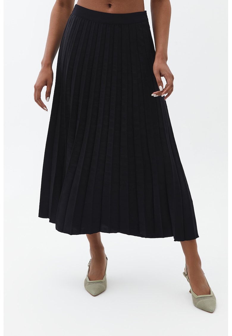 Fusta midi cu pliuri