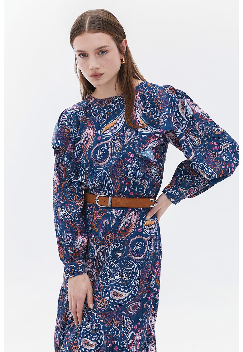 Rochie lunga cu imprimeu paisley