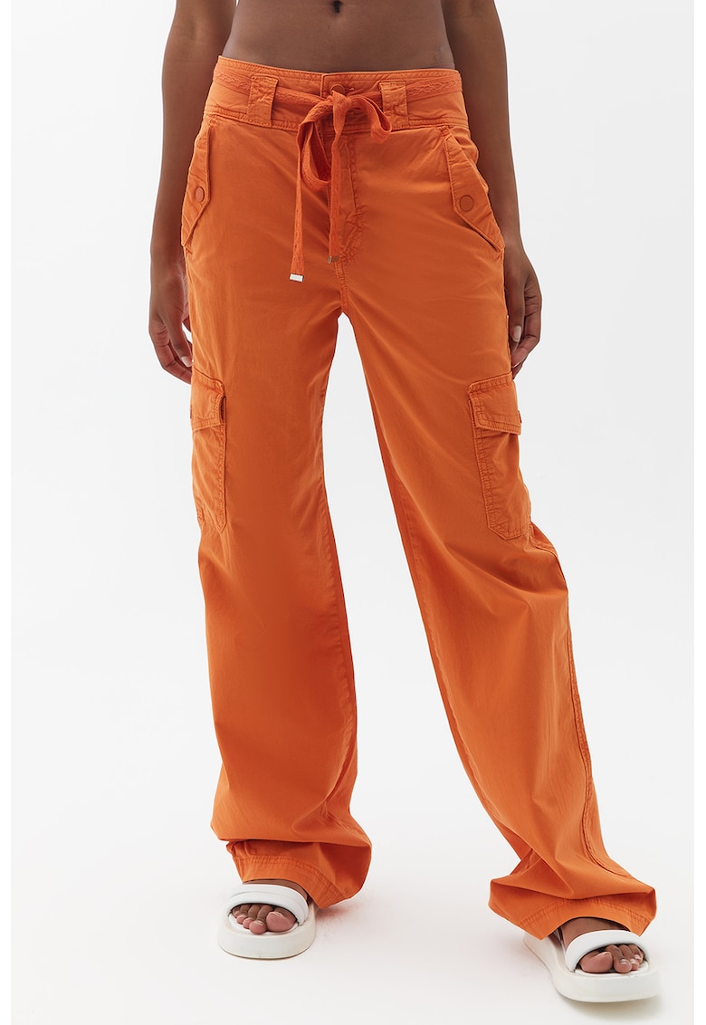 Pantaloni cargo cu croiala ampla Pamba