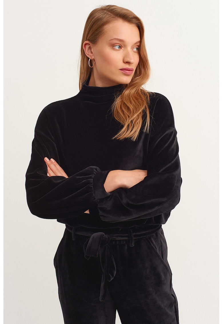 Bluza de trening din amestec de modal cu decolteu la baza gatului