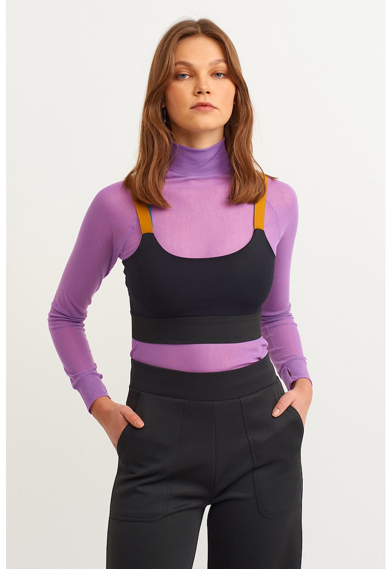 Bluza slim-fit cu guler fit