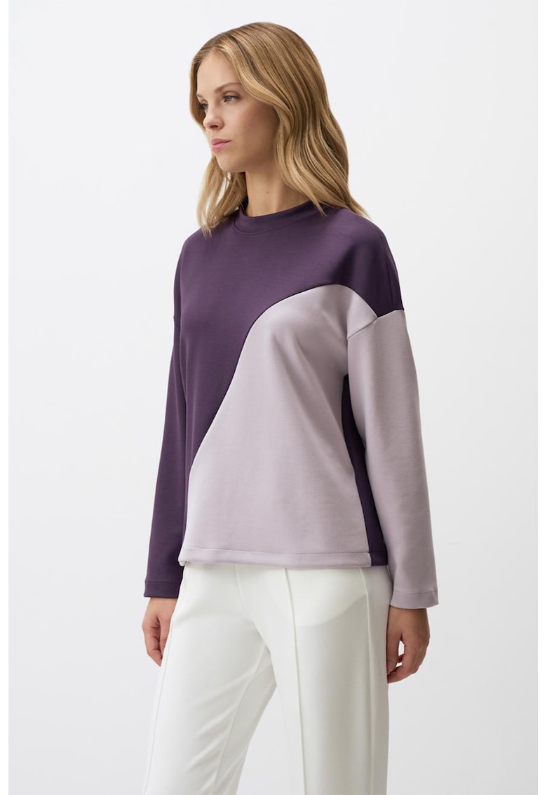 Bluza de trening din amestec de modal cu decolteu la baza gatului