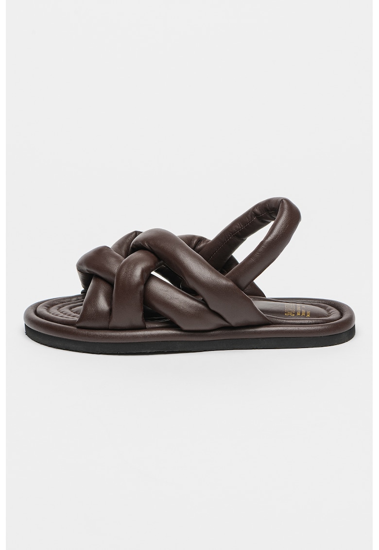 Sandale de piele Har-Perr - Maro cognac