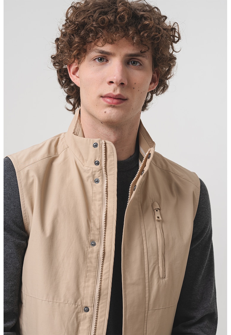 Vesta de bumbac cu fermoar