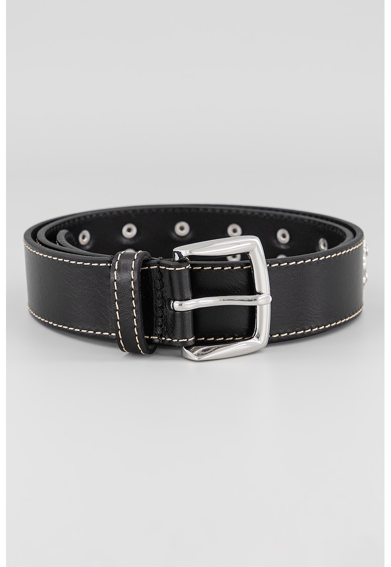 Curea de piele cu nituri metalice Larry