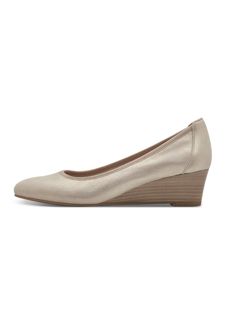 Pantofi din piele cu talpa wedge