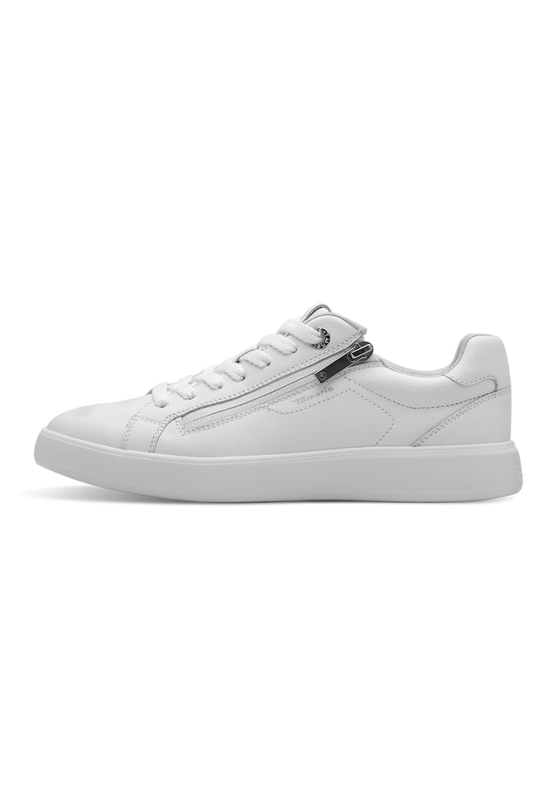 Pantofi sport cu garnituri de piele - Alb