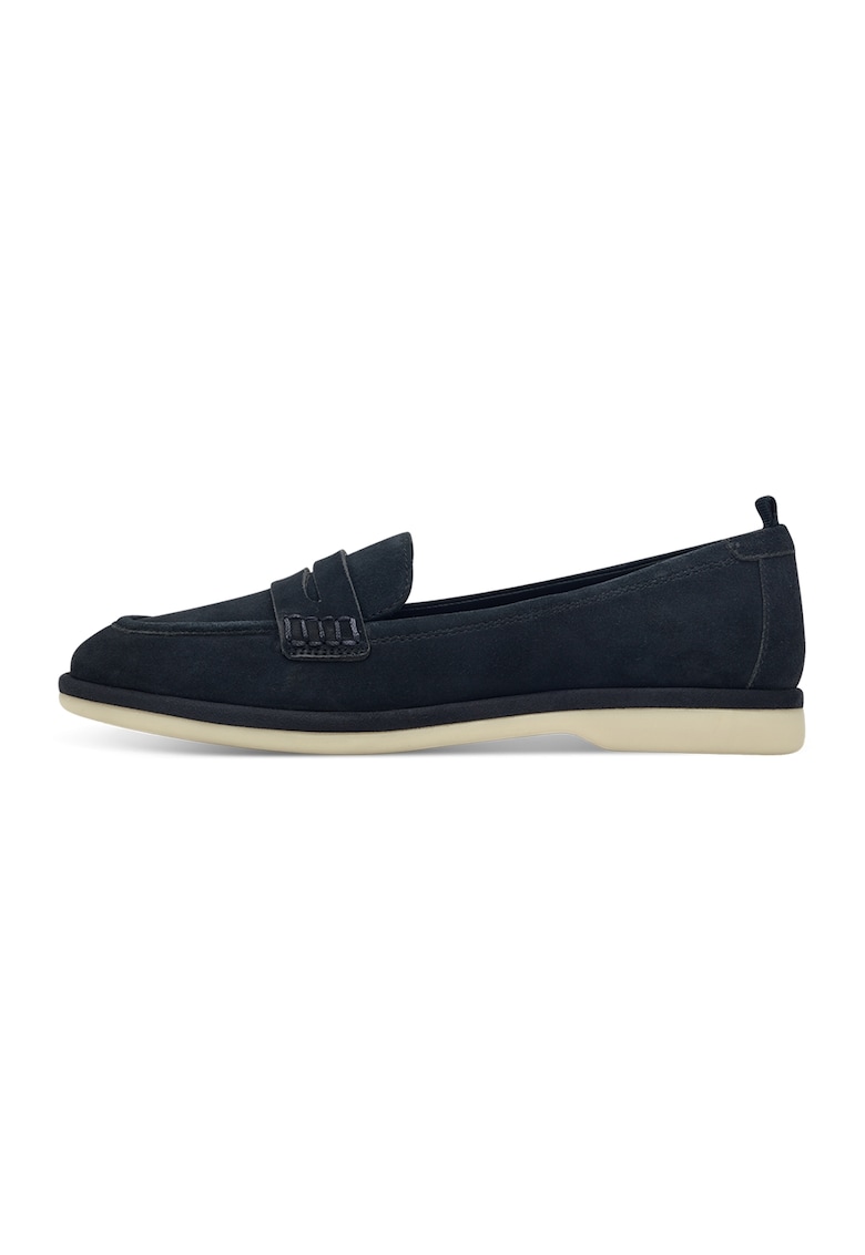 Pantofi loafer uni de piele nabuc