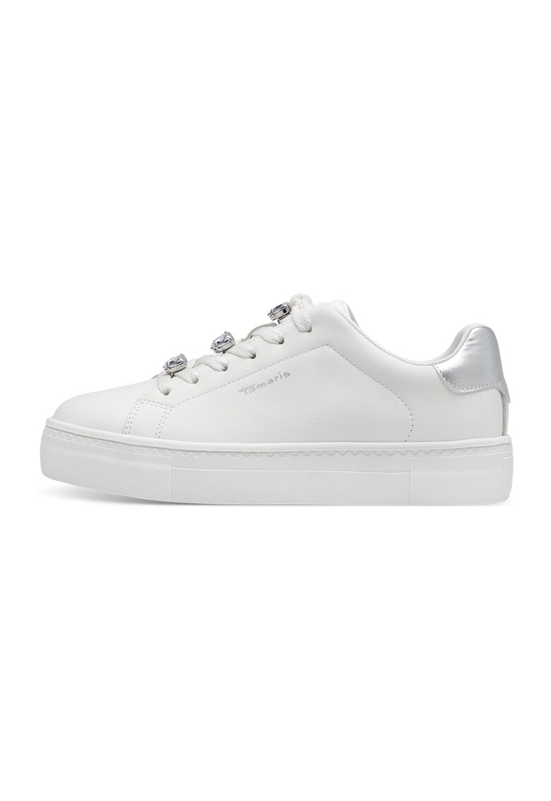 Pantofi sport de piele ecologica - Alb