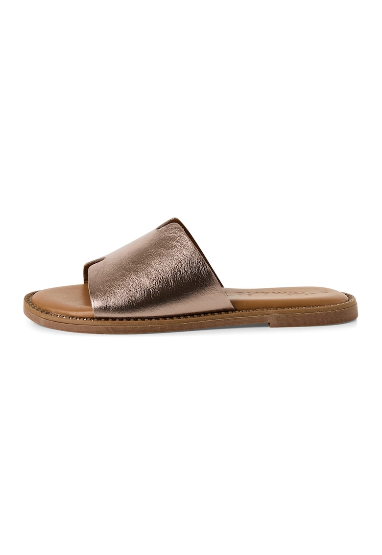 Papuci de piele - Auriu rose