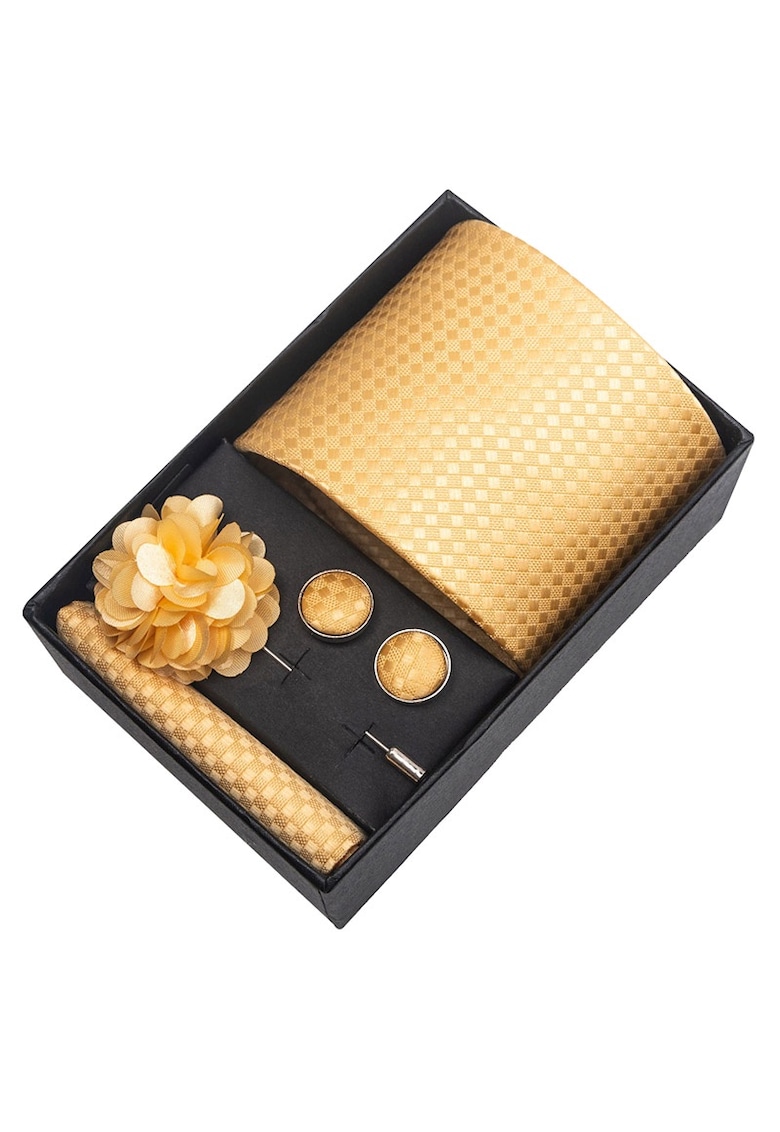 Set masculin 4 piese 6064-5 - Galben Auriu