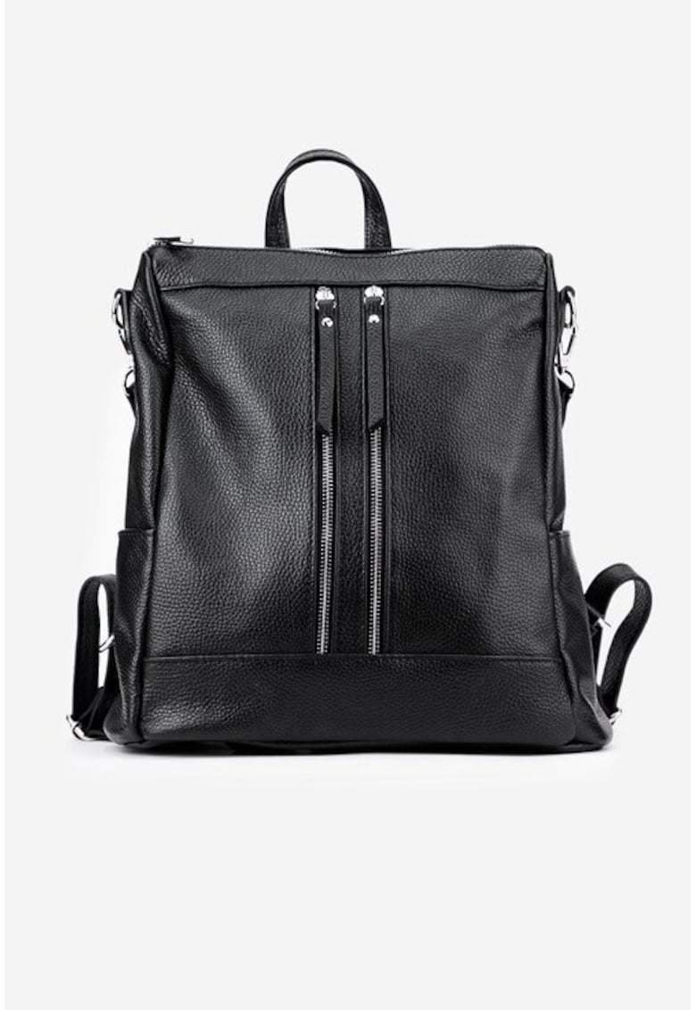Rucsac negru confectionat din piele texturata