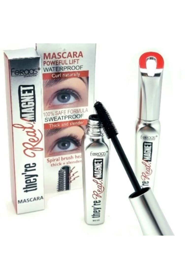 Rimel Alungire si Curbare - Feraas - Real Magnet Mascara - Waterproof - Negru