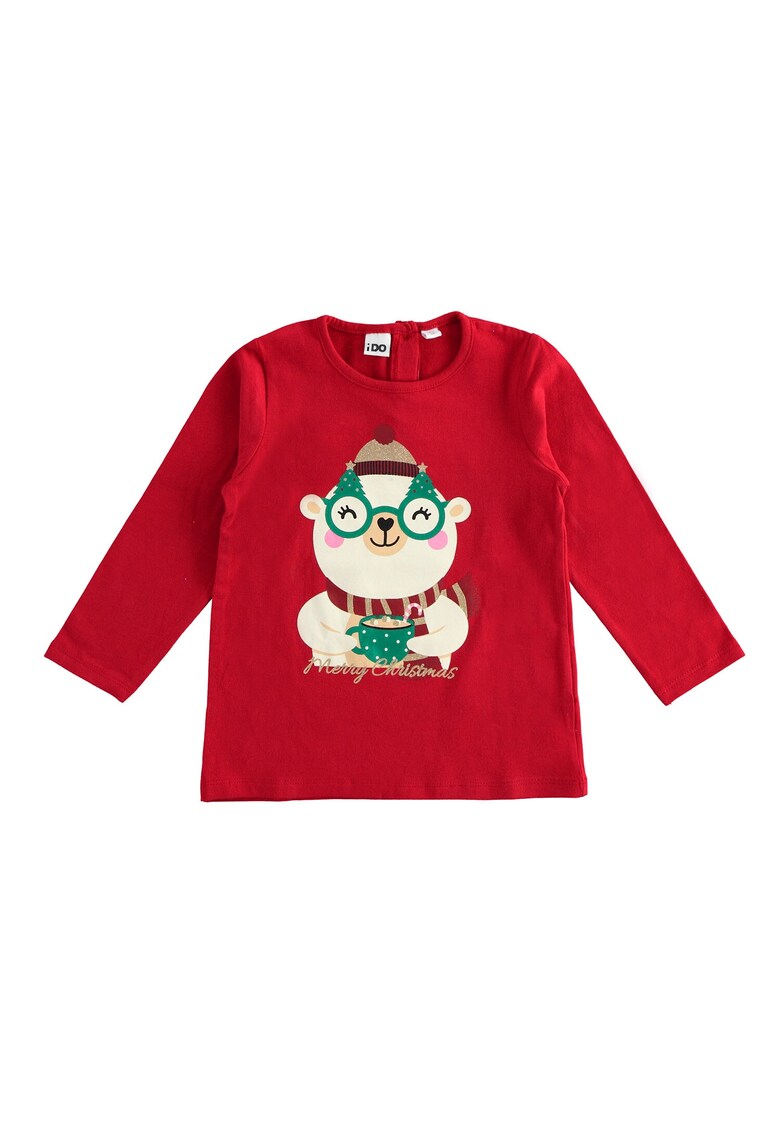 Bluza maneca lunga cu imprimeu pentru fetite - 4.5578