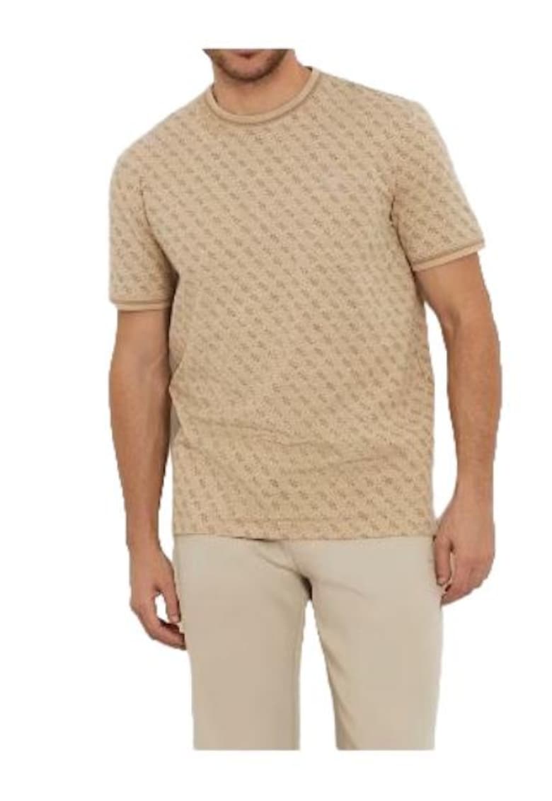 Tricou barbati Z2YI05J1314 - Bumbac/Elastan - Bej -